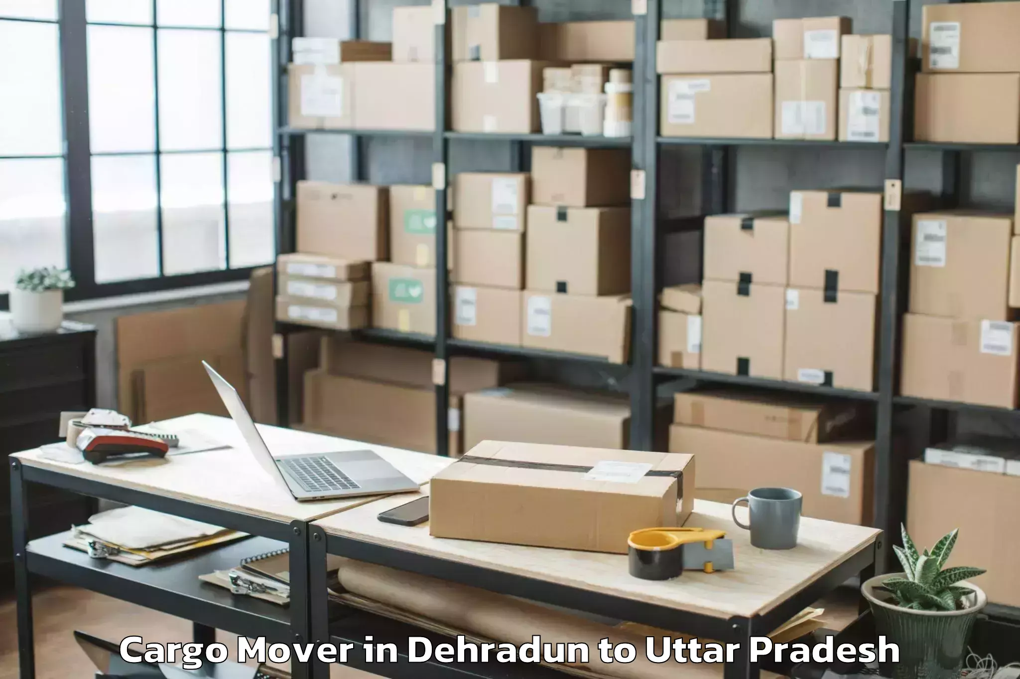 Book Dehradun to Khadda Cargo Mover Online